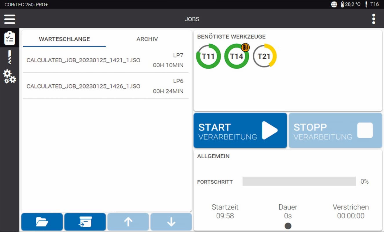 CORiTEC 250i PRO+ - SmartControl - Übersicht